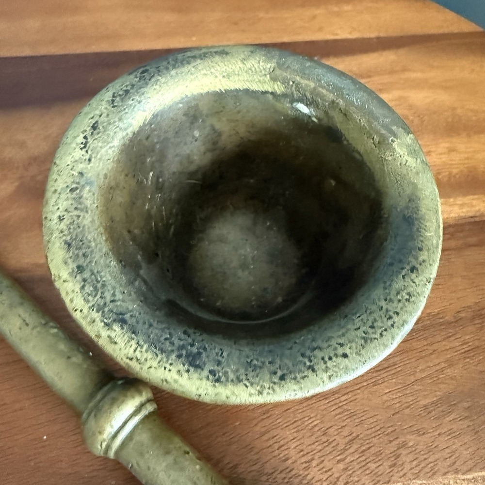 Antique European Bronze Apothecary Mortar & Pestle 17th Century Style 3lb - Picture 7 of 10